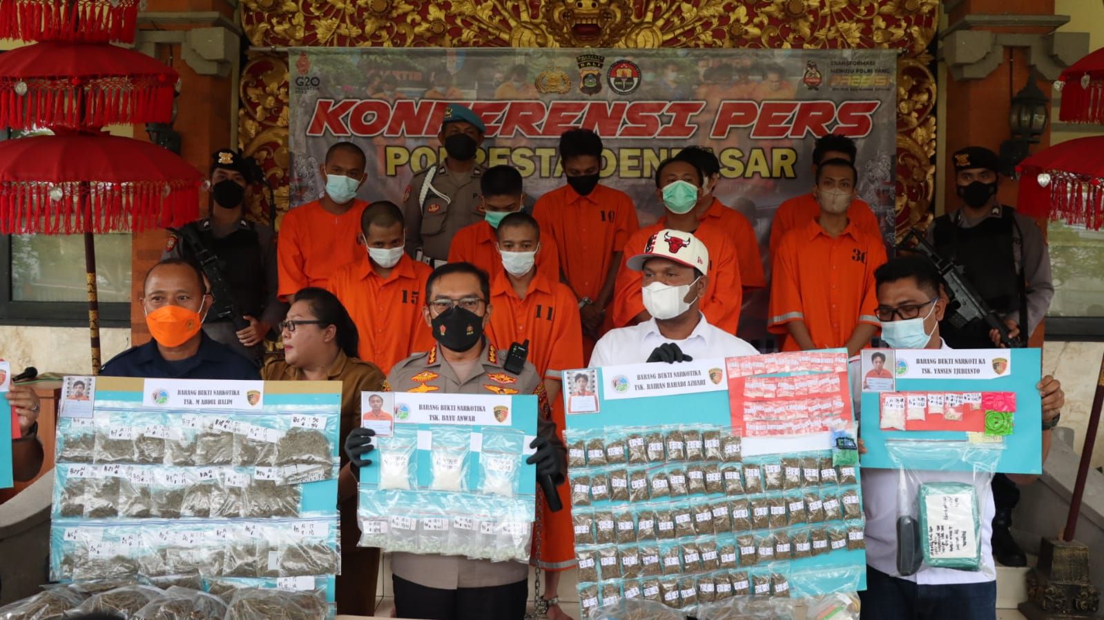 podiumnews.com-Dua Pekan, Polresta Denpasar Ringkus 16 Pengedar Narkoba 